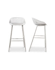 Piazza - Outdoor Barstool Barstool (Set of 2) - White