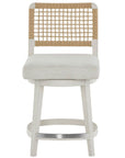Oasis - Shoreline Swivel Counter Stool - White / Light Brown