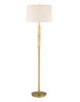 Verlaine - Travertine Floor Lamp - Brass,Gold
