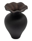 Ruffle - 12" Descorative Vessel - Black