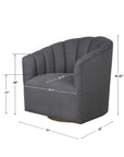Cuthbert - Modern Swivel Chair - Dark Gray