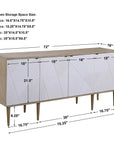 Tightrope - 4 Door Modern Sideboard Cabinet - White & Light Brown