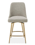 Bramwell - Upholstered Counter Stool - Gray / Gold