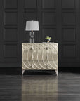 Melange - Mathilda 3-Drawer Chest - Pearl Silver