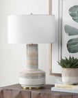 Armitage - Textured Table Lamp - Blue / Brown / Gray / White