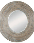 Vortex - White Washed Round Mirror