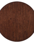 Charleston - Round Pedestal Dining Table With 1-20in leaf - Dark Brown