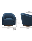 Oscy - Swivel Chair - Dark Atlantic