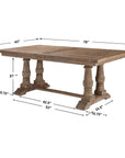 Stratford - Salvaged Wood Dining Table - Light Brown