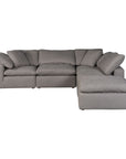 Terra - Livesmart Fabric Condo Dream Modular Sectional - Light Gray