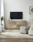 Melange - 78" Big Bang Entertainment Console - Pearl Silver