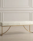 Swale - Ivory Leather Bench