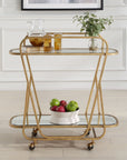 Swain - Brass Serving Cart