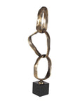 Loopform - Ring Sculpture - Black / Brass