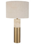 Gravitas - Elegant Brass & Stone Lamp