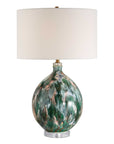 Mihaela - Drip Glaze Table Lamp - Blue / Green