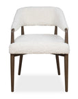 Austell - Shearling Dining Chair - Brown / White
