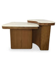 Abi - Nesting Coffee Table Cosmos Marble - Beige / Light Brown