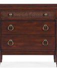 Charleston - Three-Drawer Metal Nightstand - Dark Brown