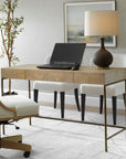 Aristotle - Natural Wood Modern Desk