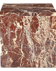 Rosa - Accent Table - Rosso Levanto Marble