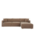 Bryn - Sectional Camel Right Stationary Sofa - Light Brown