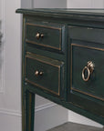 Charleston - Five-Drawer Console Table - Dark Green