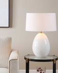 Avery - Glaze Table Lamp - White