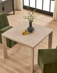 Noval - Square Dining Game Table - White / Woodtone