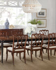 Charleston - Rectangle Leg Dining Table With 2-22in leaves - Dark Brown