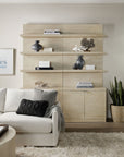 Cascade - Bookcase Base And Hutch - Light Brown
