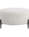 Arles - Large Plush Ottoman - White