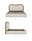 Camilla - Queen Bed - Oat / White / Beige