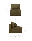 Swift - Slipper Chair - Dark Green