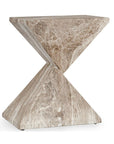 Adler - Outdoor Concrete Accent Table - Brown/Ivory