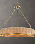 Ladakh - 9 Light Round Wicker Pendant - Gold