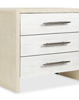 Cascade - 3-Drawer Nightstand - Beige / White