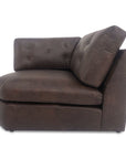 Thurlow - Corner Chair Leather - Espresso Brown