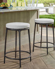 Thayer - Outdoor Counter Stool - Black / White