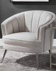 Janie - Mid-Century Accent Chair - White