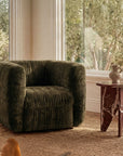 Robson - Swivel Chair - Dark Green
