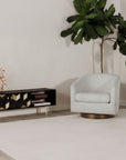 Oscy - Swivel Chair - Splashed White