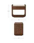 Enns - Nightstand - Dark Brown