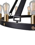 Marlow - 12 Light Circle Chandelier - Black