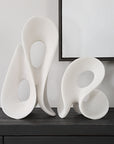Silent Wave - Sculptures (Set of 2) - White