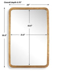 Vestry - Antique Brass Mirror - Brass / Gold