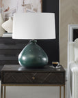 Killarney - Distressed Green Table Lamp - Black