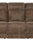 MS - Wheeler Power Sofa With Power Headrest - Dark Brown
