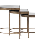 India - Nesting Tables (Set of 3) - Light Brown & Black