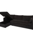 Burrow - Sleeper Sectional With Left Storage Chaise - Black